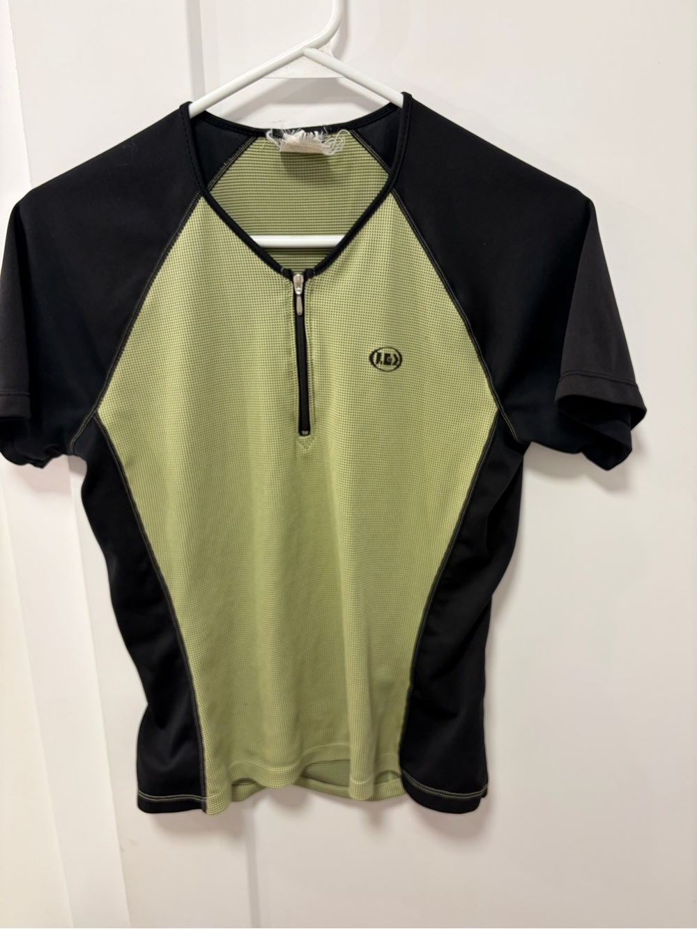 Women's Olive & Black Short Sleeve Zip Cycling Jersey - Lightweight Active Top